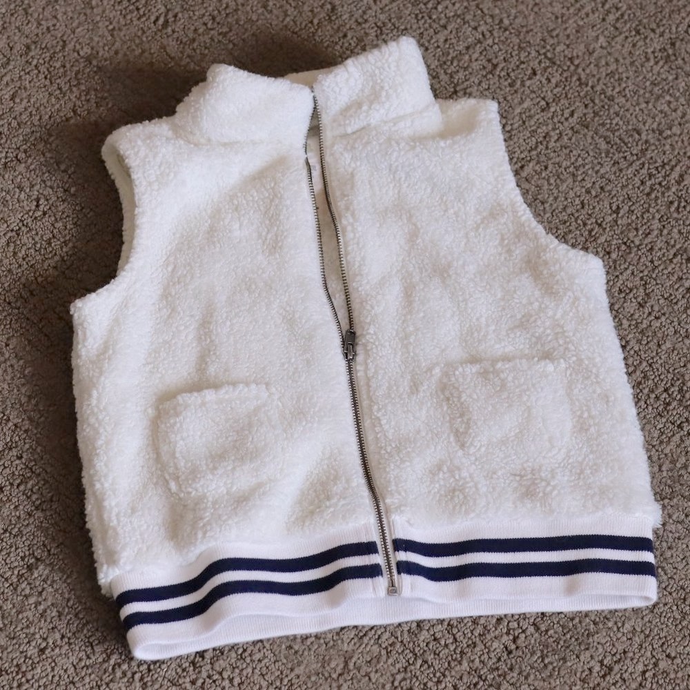 EUC Tucker & Tate Nordstrom White Fleece Vest 5